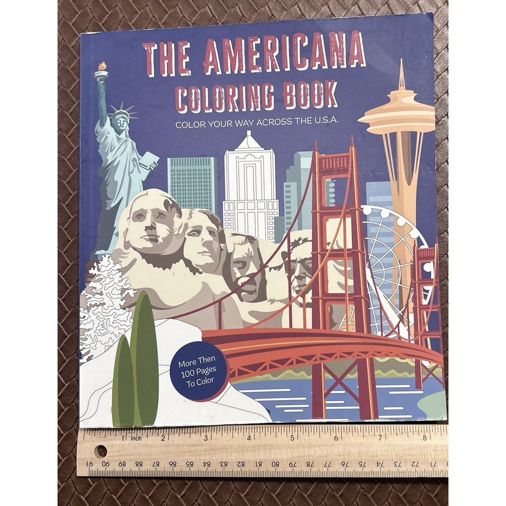 Chartwell Books Americana Coloring Book 120 Iconic American Coloring Pages